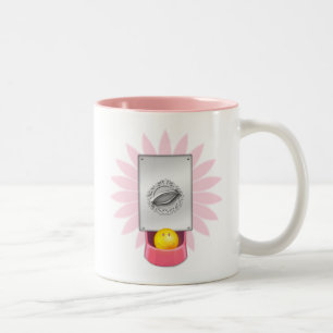 Taza Bicolor Dispensador de la felicidad tazón de café de dos t