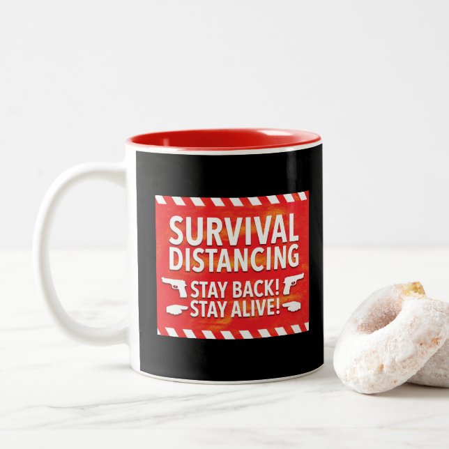 Taza Bicolor Distancia de supervivencia (Con donut)