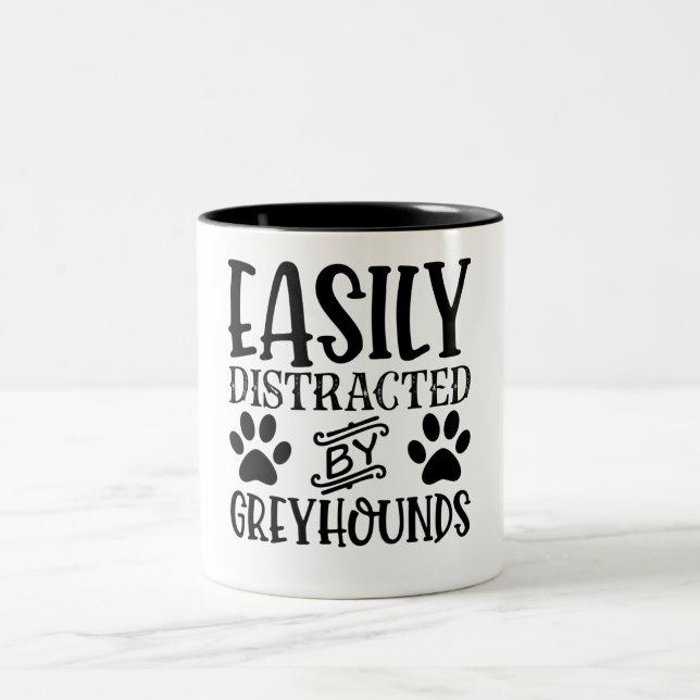 Taza Bicolor Distrado Fácilmente Por Los Greyhounds (Centro)