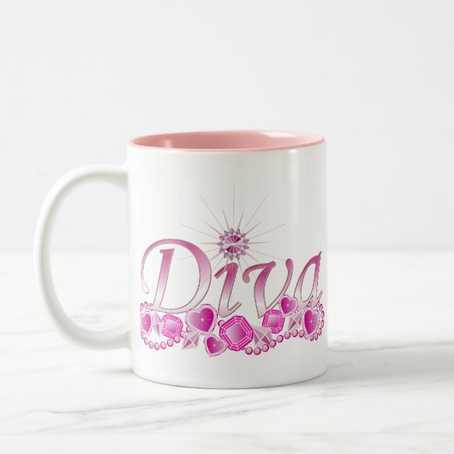 Taza Bicolor Diva Bling (Izquierda)