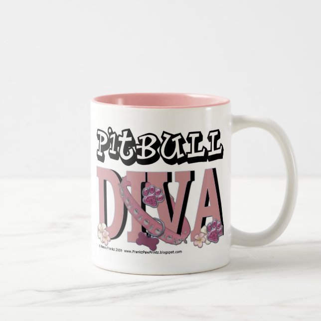 Taza Bicolor DIVA de Pitbull (Derecha)