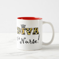 "¡DIVA de una enfermera!" Mug De Café De Dos Tonos