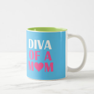 TAZA BICOLOR "DIVA DE UNA MADRE"