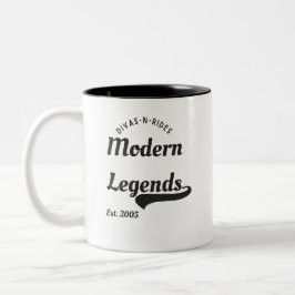 Taza Bicolor Divas-N-Rides Leyendas modernas camiseta de manga 