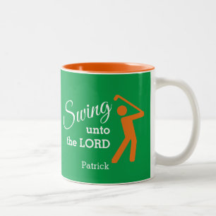 Taza Bicolor Diversión BALANCEA AL SEÑOR Golf Personalizable