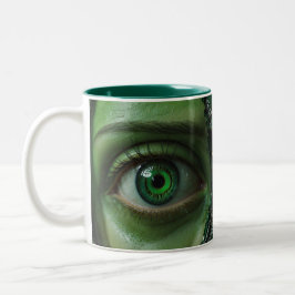 Taza Bicolor Diversión de los ojos verdes