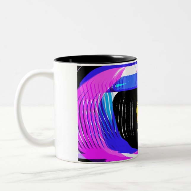 Taza Bicolor Diversión de ola de medusas (Izquierda)