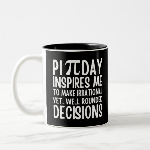 Taza Bicolor Diversión De Pi Day Gracioso