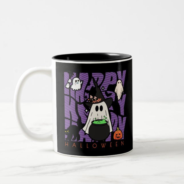 Taza Bicolor Diversión de Taveo | Feliz Halloween Magic & Misch (Izquierda)