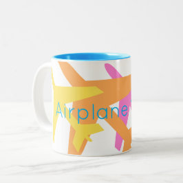 Taza Bicolor Diversión de viaje volador del piloto del MODO de 