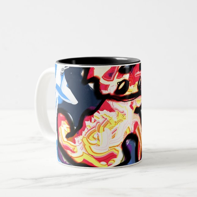 Taza Bicolor Diversión rosa axolotal (Anverso izquierdo)