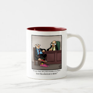 Taza Bicolor Divertida atención del lugar de trabajo al detall