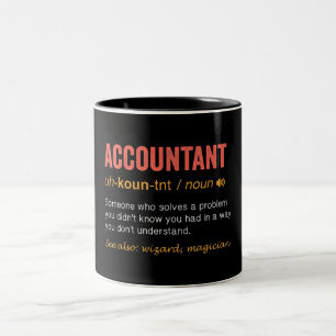 Taza Bicolor Divertida definición de contable