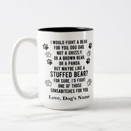 Taza Bicolor Divertida Lucha Personalizada Un Oso Para Tu Padre