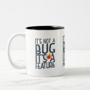 Taza Bicolor divertida programadora - no es un error, es una ca