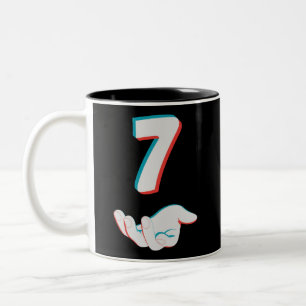 Taza Bicolor Divertido 67 Seis Siete Meme Pareja Combinación