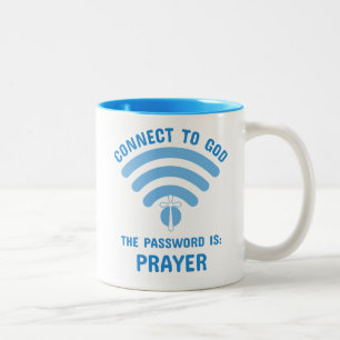 Taza Bicolor Divertido asunto de los medios sociales religiosos