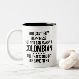 Taza Bicolor Divertido Casarse Con Un Colombiano
