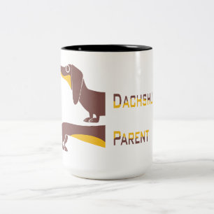 Taza Bicolor Divertido dachshund lindo para padres de perros la