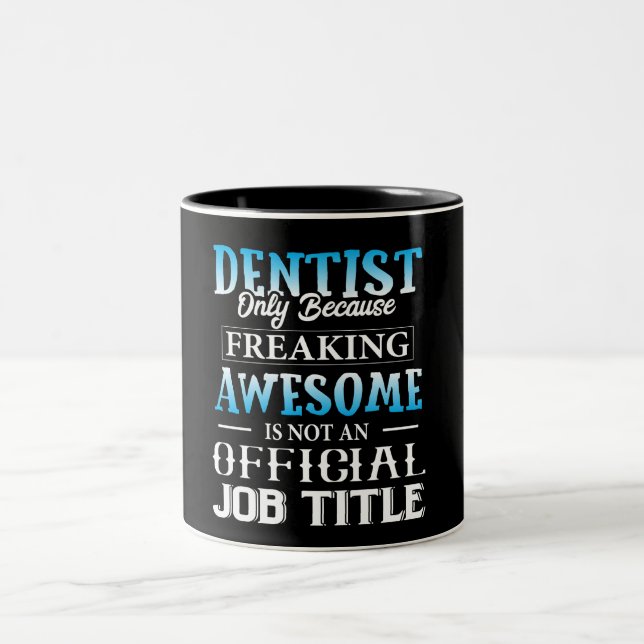 Taza Bicolor Divertido Dentista Mug (Centro)