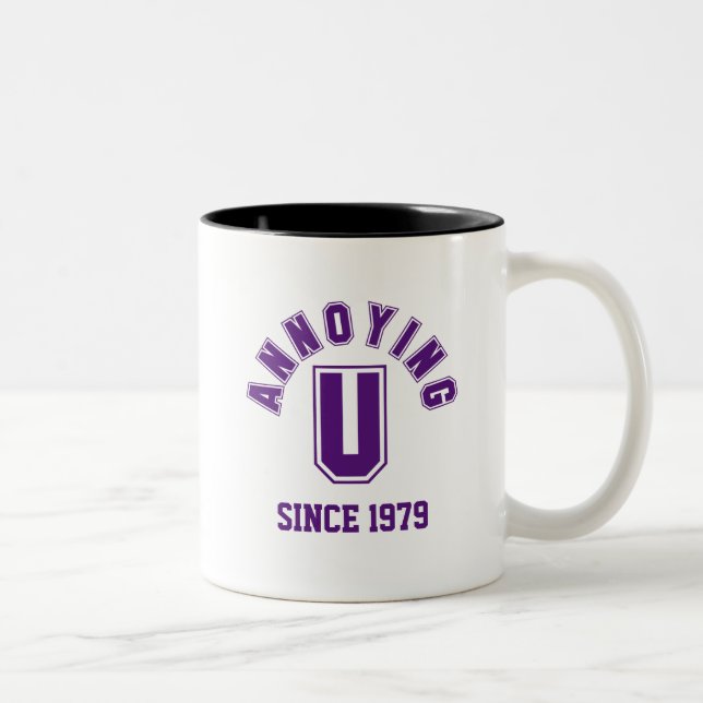 Taza Bicolor Divertido Molesto Mug, Morado (Derecha)