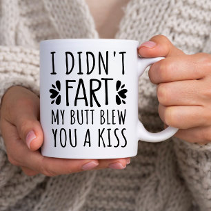 Taza Bicolor Divertido NO ME PUSE MI CULO TE ENVIO UN BESO