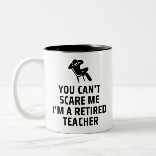 Taza Bicolor Divertido, no puedes asustarme, soy un profesor re