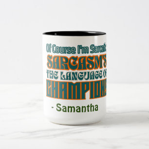 Taza Bicolor Divertido nombre personalizado por supuesto que so