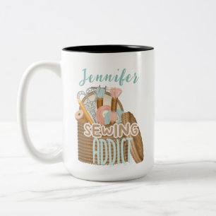 Taza Bicolor Divertido nombre personalizado Seamstress Scodict
