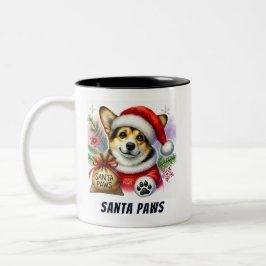 Taza Bicolor Divertido perro de Corgi de Santa Paws