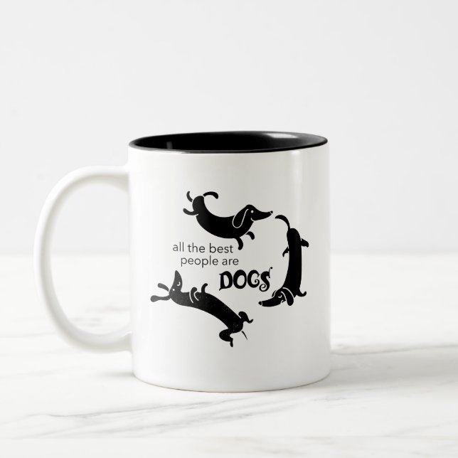 Taza Bicolor Divertido Perro Lover (Izquierda)