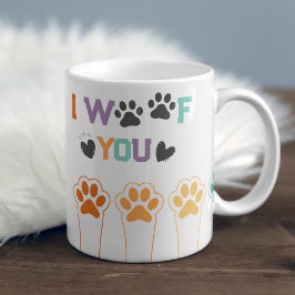 Taza Bicolor Divertido Perro Paws Lover Mug