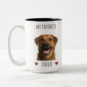 Taza Bicolor Divertido perro Personalizado de fotos de mi hijo 
