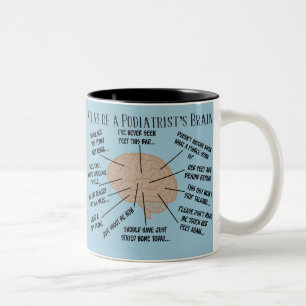 Taza Bicolor Divertido podiatrista piensa en los insectos