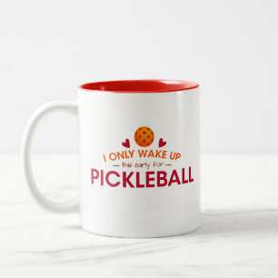Taza Bicolor Divertido, solo me despierto temprano para jugar a