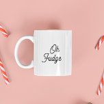 Taza Bicolor Divertidos Navidades de Oh Fudge mañana Stocking S<br><div class="desc">¡Pon las mañanas con nuestra divertida y moderna tipografía minimalista 'Oh Fudge' Mug! ☕ Añadir un giro a su personalizado para las gafas extra. ¡Un fiambre de medias imprescindible! 🎅 #OhFudgeMug #ChristmasLaughs</div>