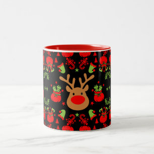 Taza Bicolor Divertidos Navidades Elf envueltos