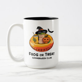Taza Bicolor Diviértete Halloween  Summerween Vibes Rana Animal