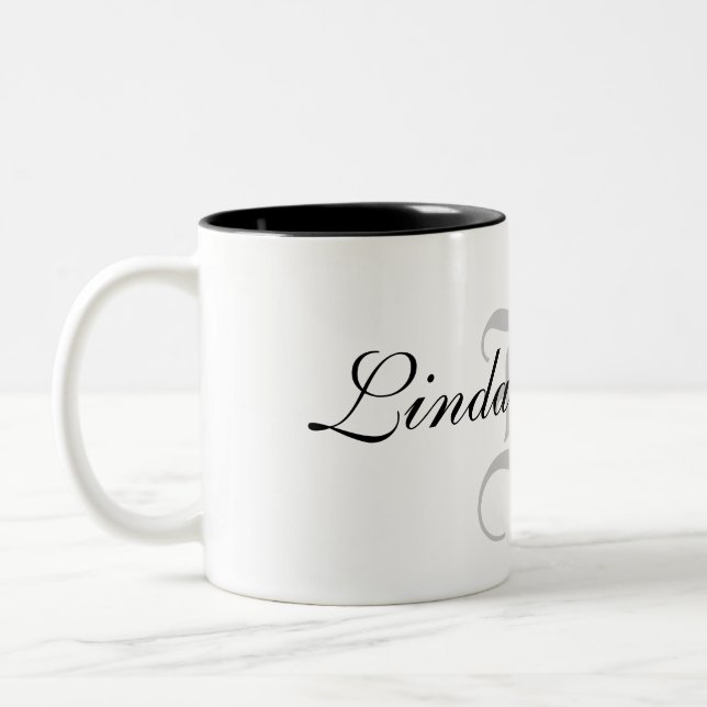 Taza Bicolor DIY Personalizado Monogrammed Mug (Izquierda)