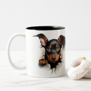 Taza Bicolor Doberman