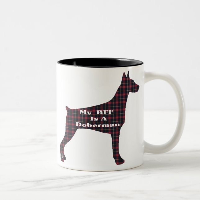 Taza Bicolor Doberman Pinscher BFF Mug (Derecha)
