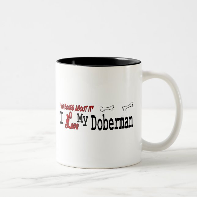 Taza Bicolor Doberman Pinscher (I Love) Mug (Derecha)