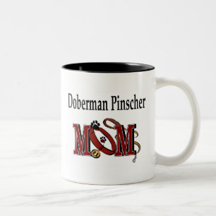 Taza Bicolor Doberman Pinscher Mom Mug