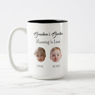 Taza Bicolor Doblar regalos de cara de bebé para la abuela del 