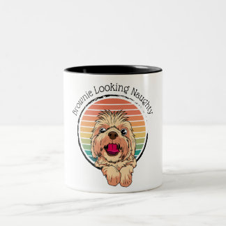 Taza Bicolor Dog Brownie Parece travieso