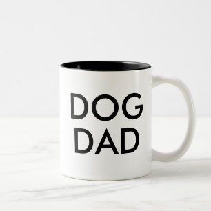 Taza Bicolor Dog Dad   chiste de humor divertido