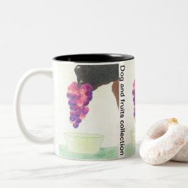 Taza Bicolor Dog nose and grape