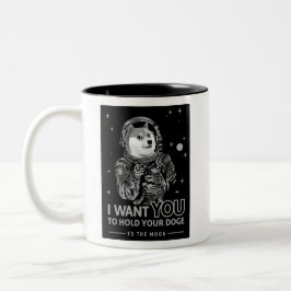 Taza Bicolor Dogecoin Doge Te Quiero A La Luna Crypto Gracioso