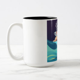 Taza Bicolor Dolphin Mug