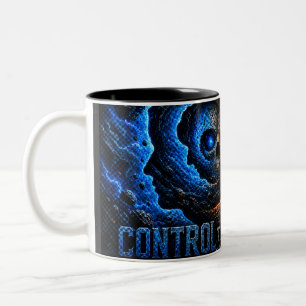Taza Bicolor Domina el Caos Controla la Espiral Camiseta – 3D